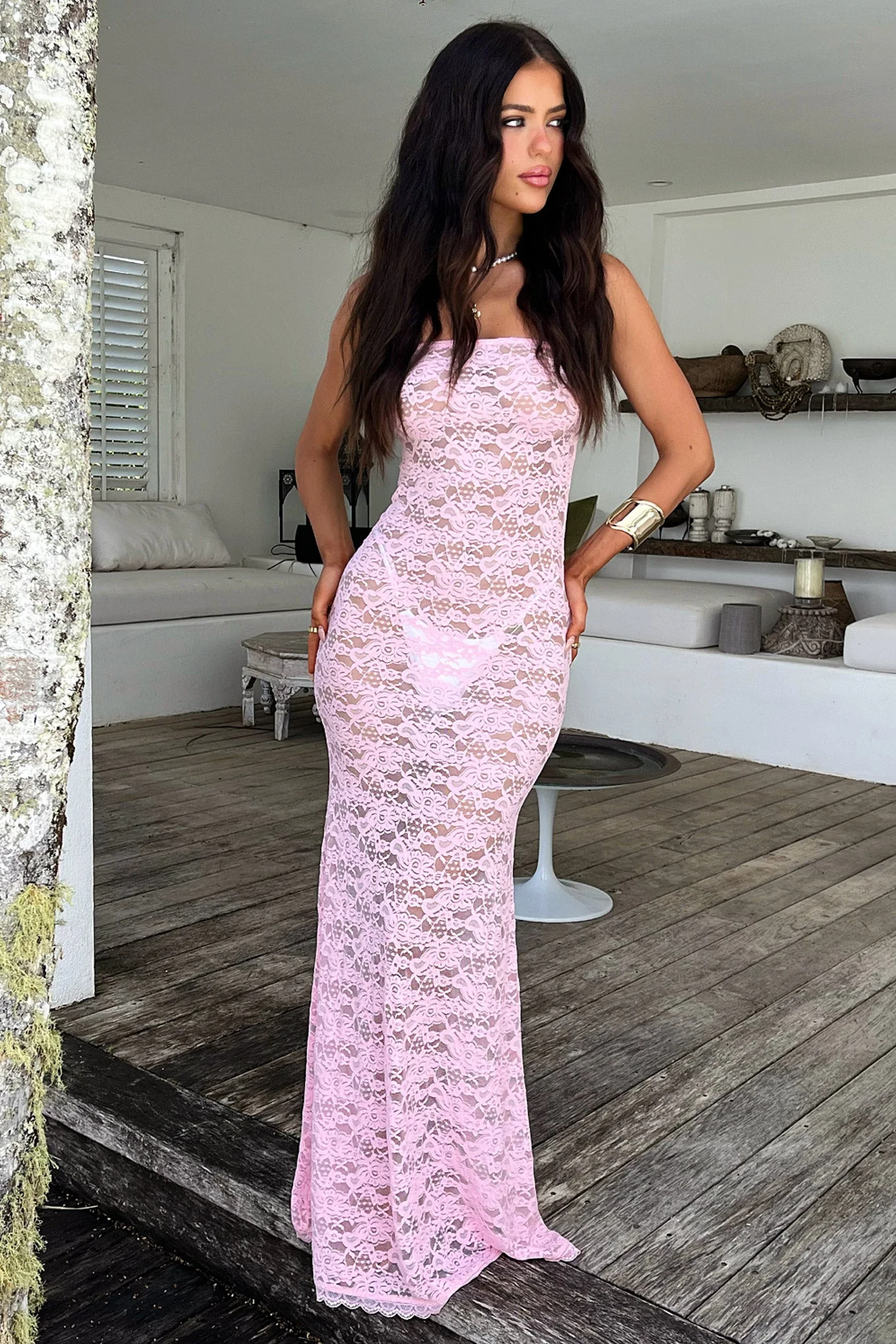 Veradi Maxi Dress - Baby Pink - Image 4