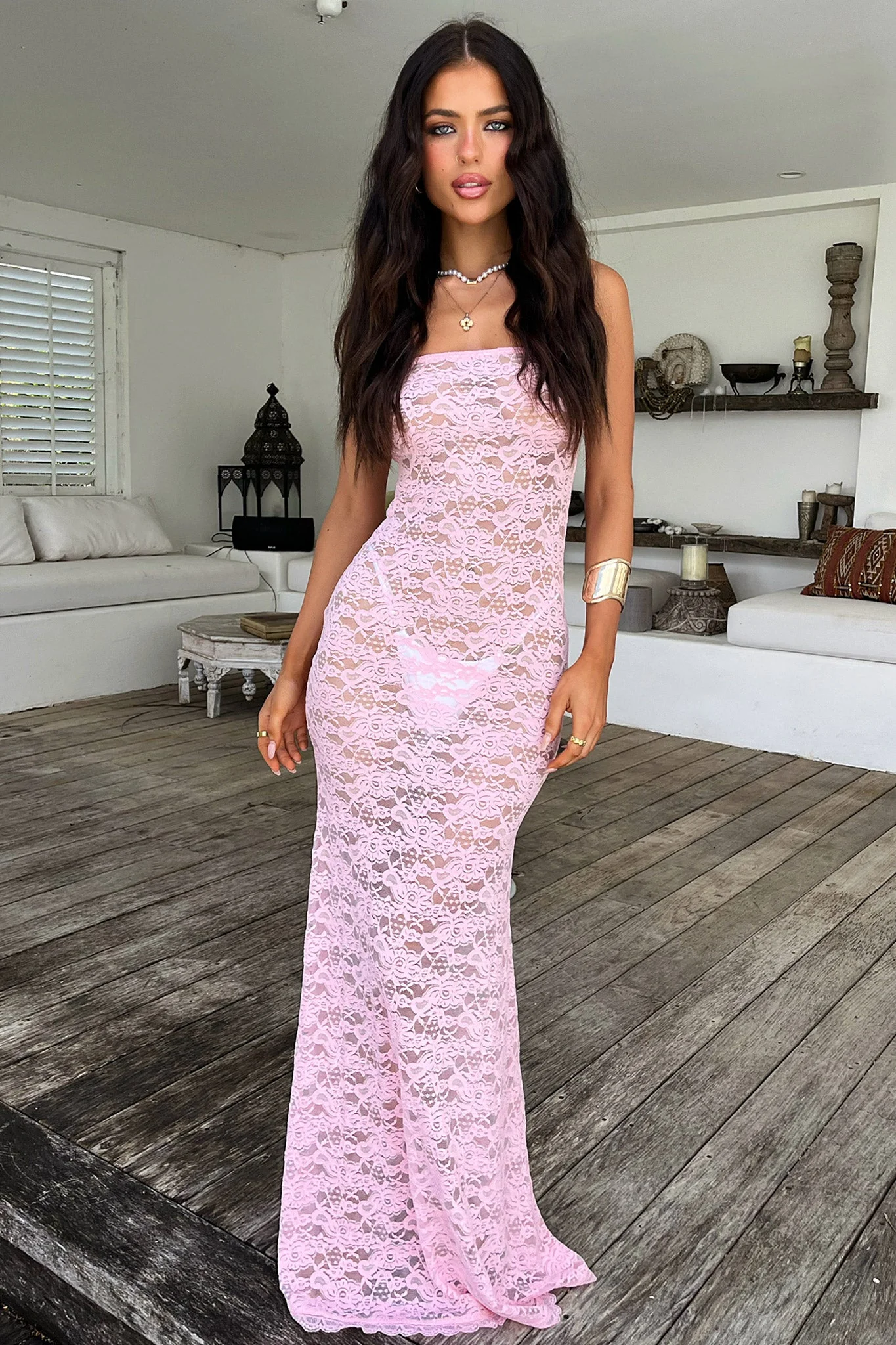 Veradi Maxi Dress - Baby Pink - Image 5