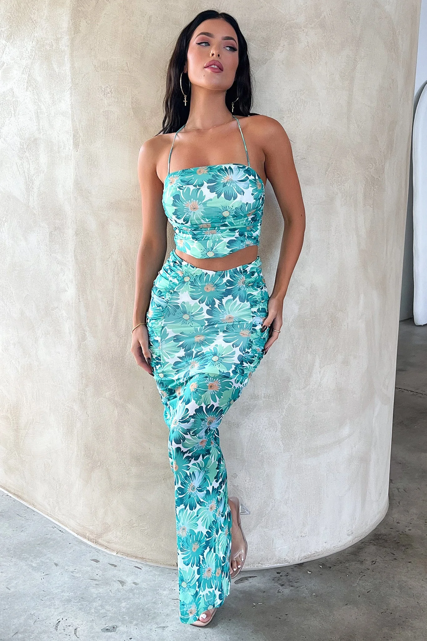 Zari Skirt - Green Floral - Image 4