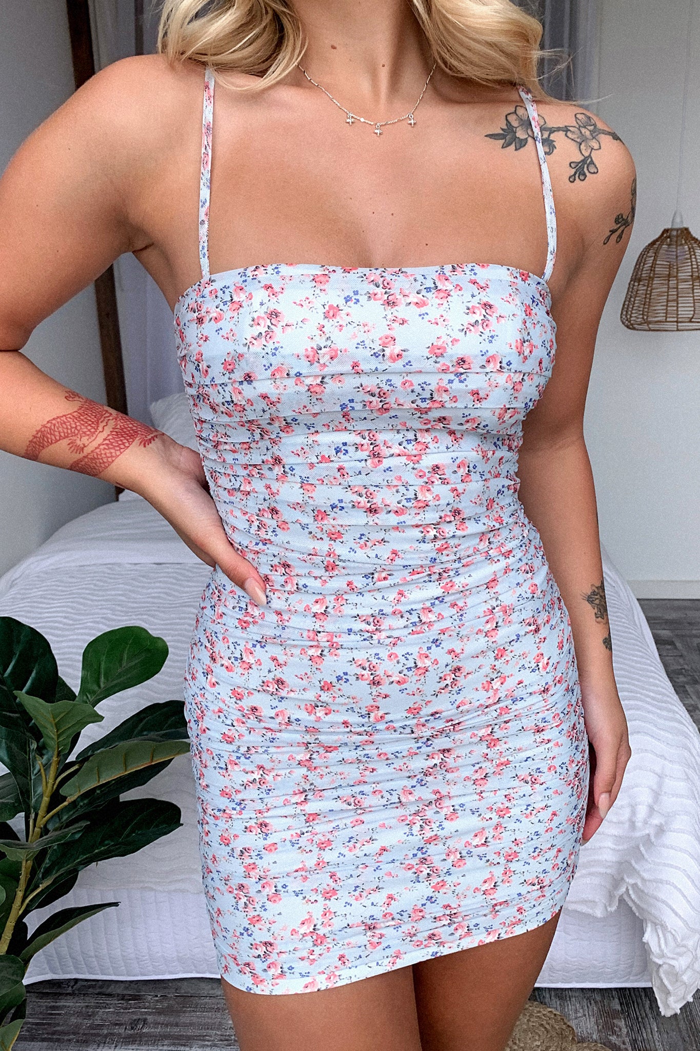 Zuhrah Dress - Blue Floral - Image 2